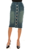 SG-79065 Vintage Wash middle length skirt