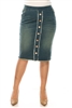 SG-79065X Vintage Wash middle length skirt