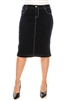 SG-79088X Dk.Indigo middle length skirt