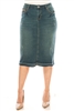 SG-79097X Vintage Wash Calf length skirt