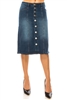 SG-79102 Indigo Wash middle length skirt