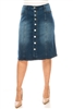 SG-79102X Indigo Wash middle length skirt