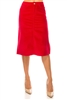 SG-79106 Classic Red calf length skirt