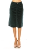 SG-79106 Spruce Green calf length skirt