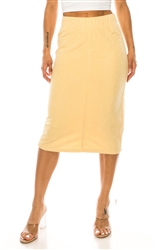SG-79219 Honey calf length skirt