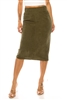 SG-79219 Moss calf length skirt