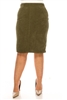 SG-79219X Moss calf length skirt