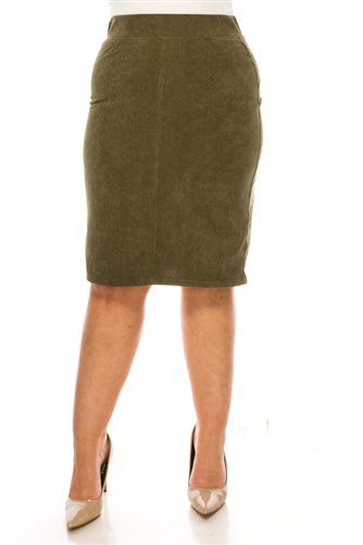 SG-79219XA Moss calf length skirt