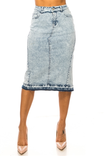 SG-79229 Sand Blush calf length skirt