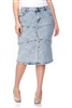 SG-79432X Snow Wash calf length skirt