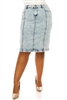 SG-79459X Snow Wash Calf length skirt