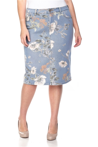 SG-79722X Lily Light calf length skirt
