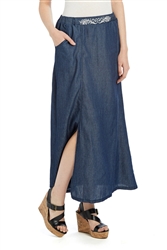 SG-85822 Indigo Denim long skirt