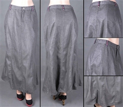 SG-85947 Silver Grey long skirt