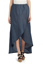 SG-85952 Dk.Indigo long skirt