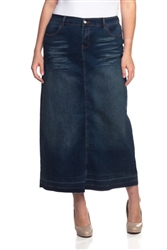 SG-86319XJ Vintage Wash long skirt