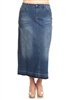 SG-86319XM Indigo Wash long skirt