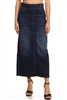 SG-87241T DK.Indigo Wash long skirt