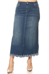 SG-87370XG Vintage Wash long skirt