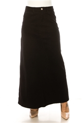 SG-87408A Black long skirt