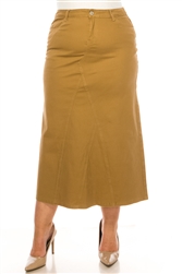 SG-87408XA Khaki long skirt