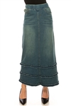 SG-87804A Vintage Wash long skirt