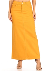 SG-87812A Mustard long skirt