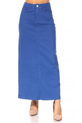 SG-87812C Classic Blue long skirt