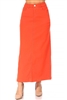 SG-87812C Orange long skirt