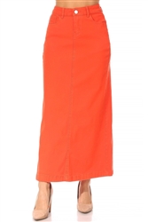 SG-87812C Orange long skirt