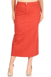 SG-87812XA Terra Cotta long skirt