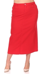 SG-87812XC Fire Red long skirt