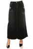 SG-87881XB Black Wash long skirt