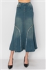 SG-87932 Vintage Wash long skirt