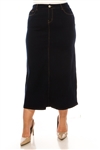 SG-89037X Dk.Indigo long skirt