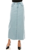 SG-89057D Lt.Indigo long skirt