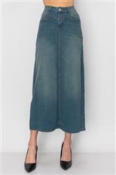 SG-89064 Vintage Wash long skirt