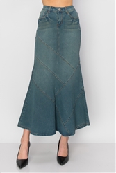 SG-89075 Vintage Wash long skirt