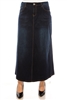 SG-89141X Dk.Indigo Wash long skirt