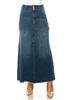 SG-89162 Indigo Wash long skirt