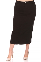 SG-89173X Black long skirt
