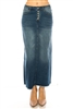 SG-89177  Indigo Wash long skirt