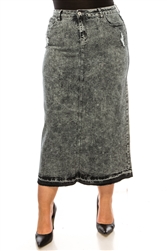 SG-89178X Black Snow long skirt