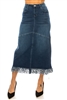 SG-89183 Indigo Wash long skirt
