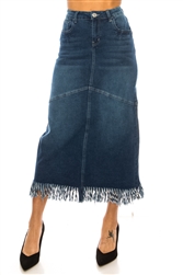 SG-89183 Indigo Wash long skirt