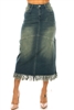 SG-89183 Vintage Wash long skirt