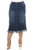 SG-89183X Indigo Wash long skirt