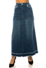 SG-89184 Indigo Wash long skirt