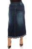 SG-89203XX DK.Indigo Wash long skirt