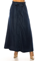 SG-89220 Dk.Indigo  long skirt